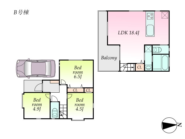 杉並区善福寺1丁目　新築一戸建て（間取り図）